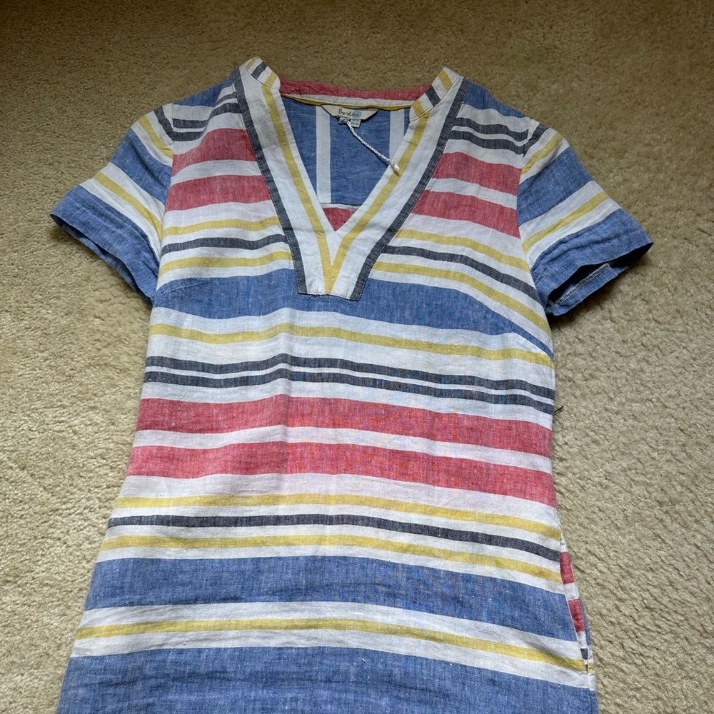 Boden size 4r shift dress in linen. Can be a nice summer dress or cover up.